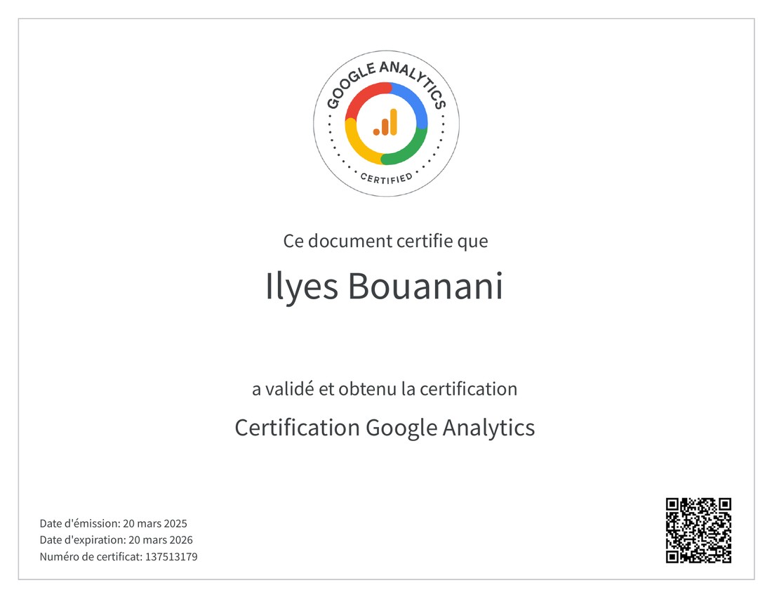 Certificat GA4