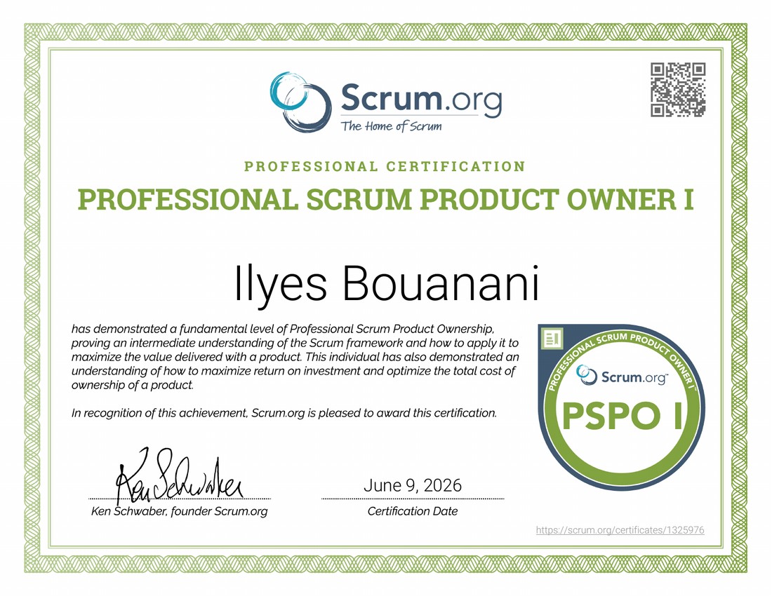 Certificat PSPO I